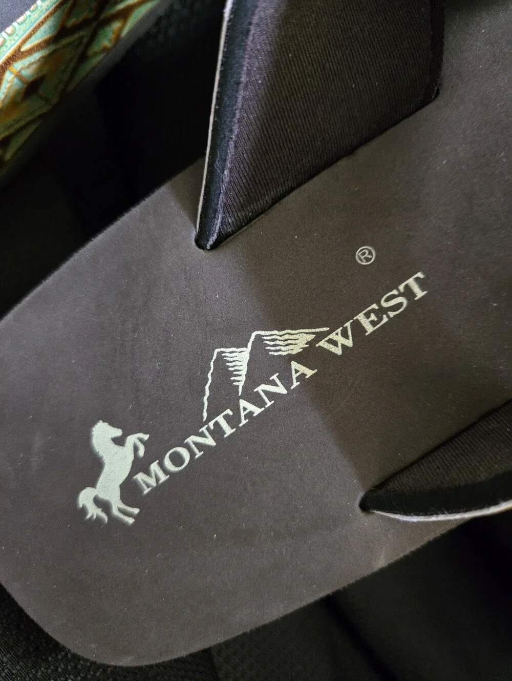 Montana West Brown and Turquoise Western Concho Flip Flops NWOT